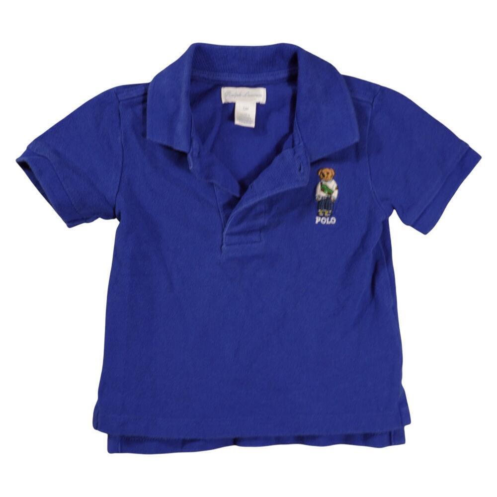 Ralph Lauren Polo Bear Baby Polo Shirt Blue 12M